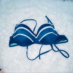 Shade & Shore Blue Bikini Top 34B